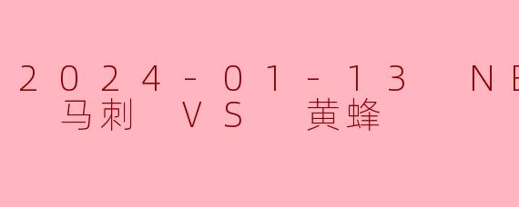 2024-01-13 NBA常规赛 马刺 VS 黄蜂